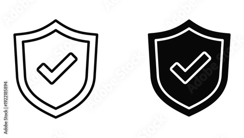 Free Download Verified Security Shield with Outline Checkmark Vector Icon - GFXLoad