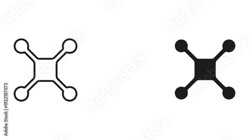 Drone Quadcopter Icons, Aerial Technology and Surveillance Concept