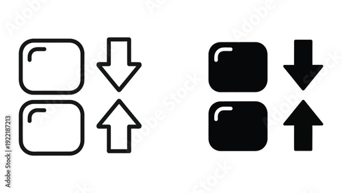 Up and Down Sort Arrow Icons for Data Ordering