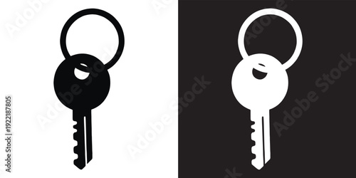 key silhouette vector, key vector icon