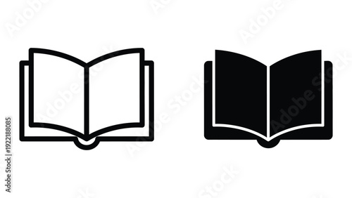 Open Book Knowledge and Education Vector Icons
