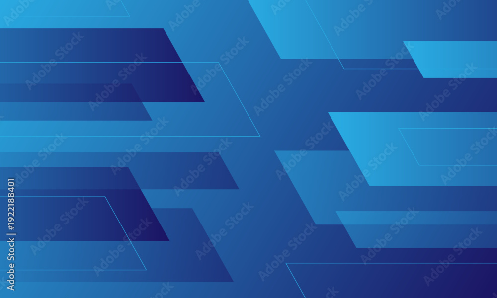 Fototapeta premium Abstract blue geometric diagonal background. Modern dynamic composition wallpaper.