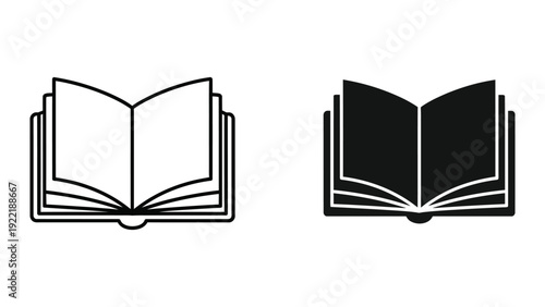 Opened Reading Book Icon - Learning & Information Resource