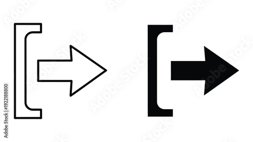 Exit and Logout Icon Vector for System Navigation and Account Sign Out