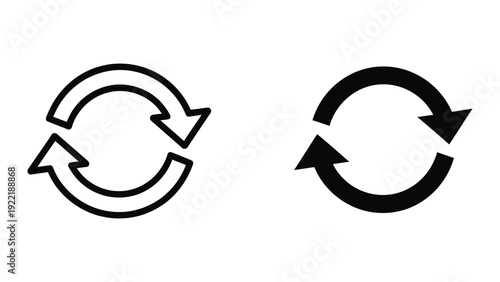 General Refresh Icon Vector for Content Update and System Synchronization