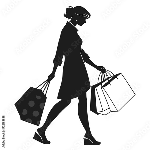 girl with shopping bags