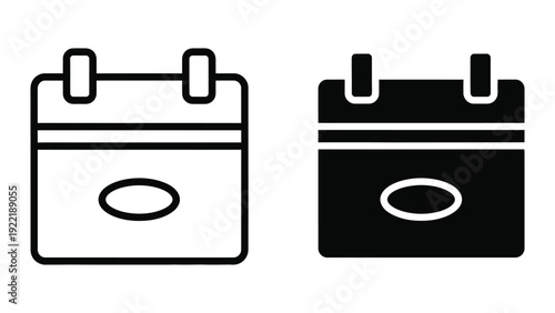 Basic Daily Calendar Page Icons for Date and Event Planning