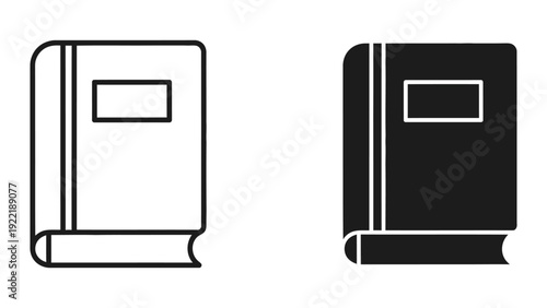 Simple Book Icon Vector for Education, Reading, and Library App Interfaces