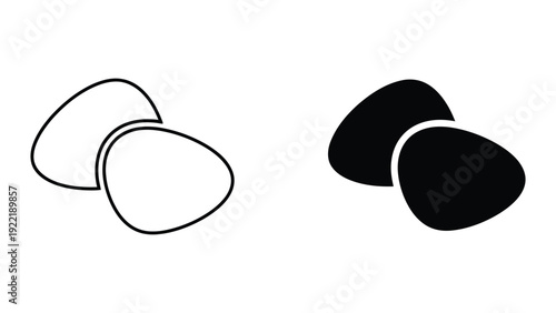 Guitar Pick Icon Set: Outline and Solid Fill Styles for Music, Instruments, and Hobbies