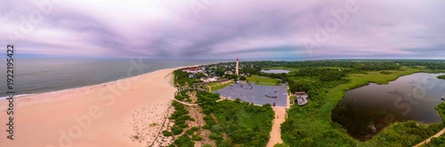 Fotografie Cape May Lighthouse and State Park Aerial Panorama