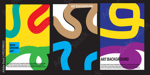 Creative covers or posters concept in modern minimal style for corporate identity, branding, social media advertising, promo. Minimalist cover design template with dynamic colored lines. modern