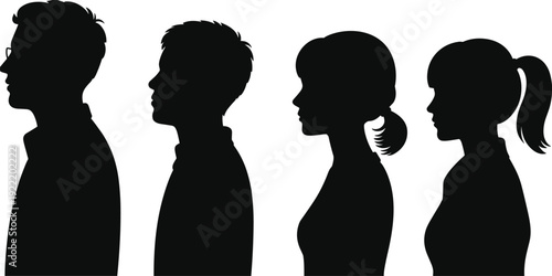 WebForest silhouette illustration, coniferous pine and fir trees, natural landscape skyline, wilderness environment design, outdoor nature theme, flat vector illustration