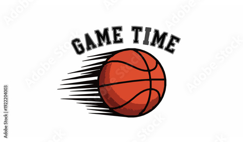 Basketball T Shirt Vector Design with Bold Typography and Dynamic Ball Graphic