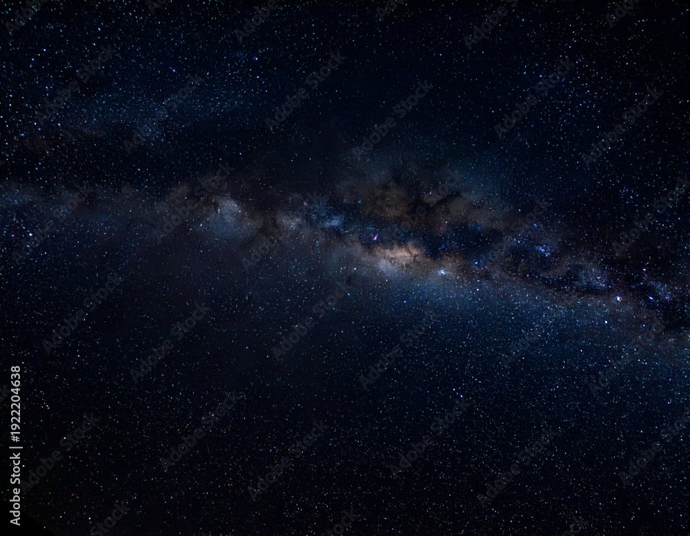 Fototapeta premium Deep-space image showing the Milky Way galaxy with bright constellations and cosmic dust