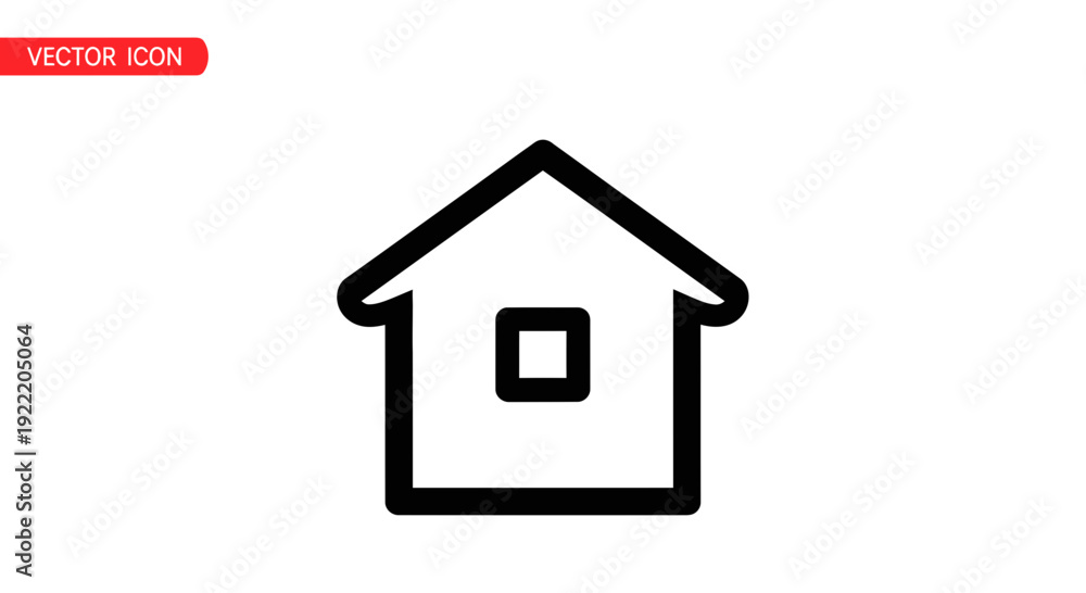 Fototapeta premium Simple House Icon Vector Outline