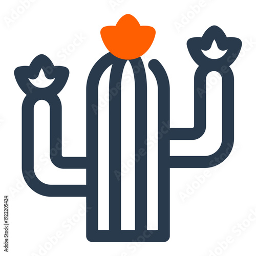 Cactus desert mexico fiesta celebration icon