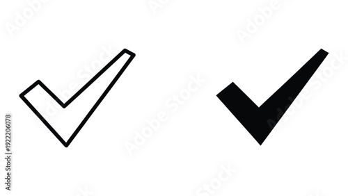 Checkmark Success and Confirmation Icons in Outline and Glyph Styles