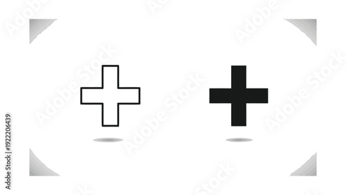 Simple Square Plus Sign Icon Vector Graphic for Add or Increase Actions