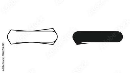 Abstract Horizontal Bar Line Shape Icon Set for UI UX Design Elements