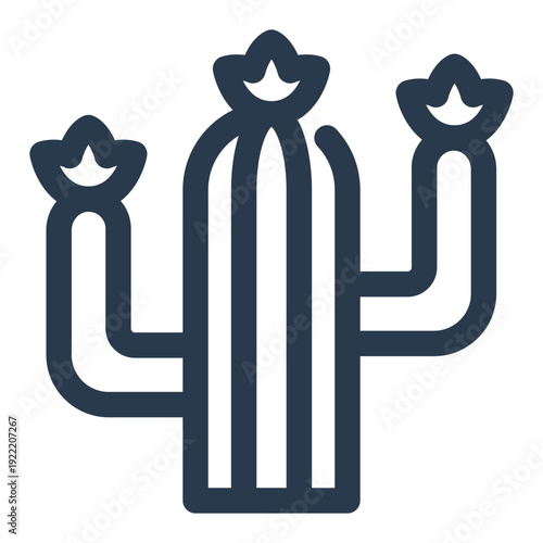 Cactus desert mexico fiesta celebration icon