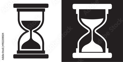hourglass silhouette vector, hourglass vector icon, hourglass silhouette.