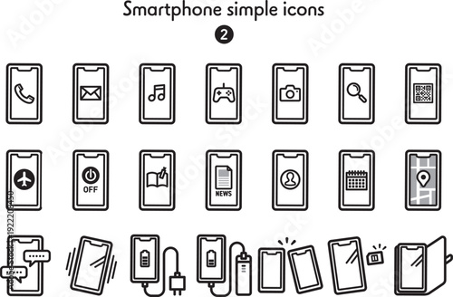 シンプルアイコン集 スマートフォン