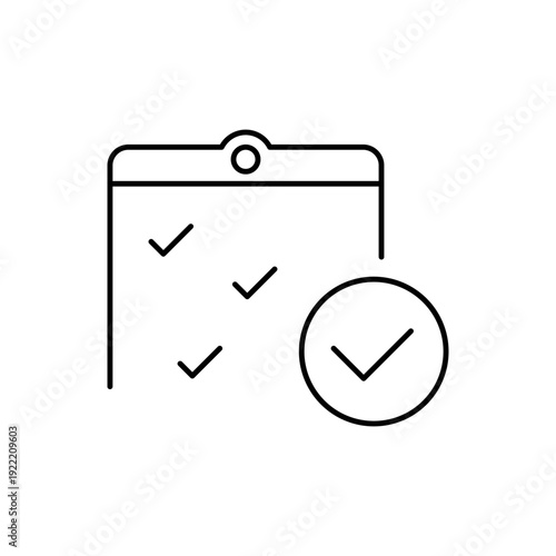 スケジュールをイメージしたビジネスアイコン