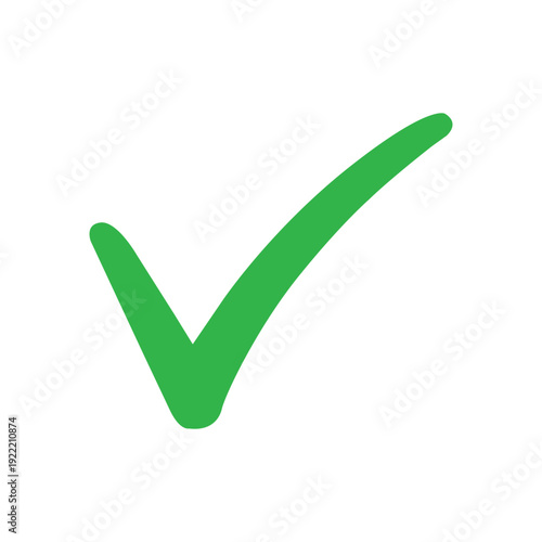 Green right simble, Segno di spunta verde minimalist– icon chiar di approval azione, conferm success.