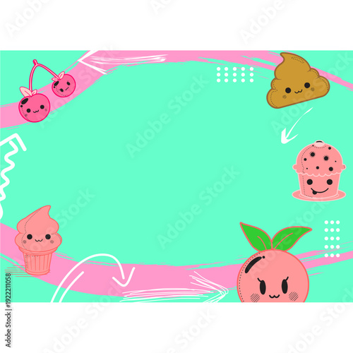 fuits pattern with color pastel background