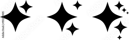 Artificial Intelligence Spark Icon Set , AI Sparkle Symbols Pack