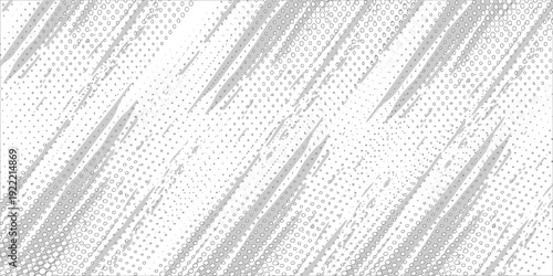 Halftone image on a white background. Vector dotted glitter pattern texture.