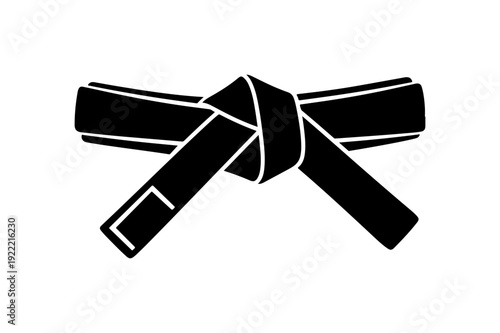 Black belt symbolizing martial arts mastery and discipline