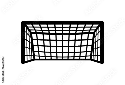 Simple black soccer goal net