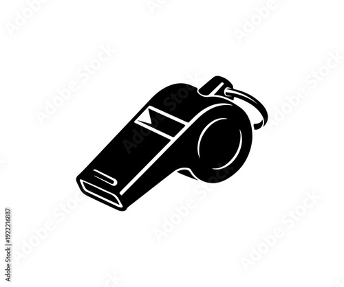 Black whistle icon vector
