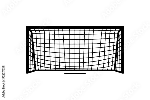 Simple black soccer goal net