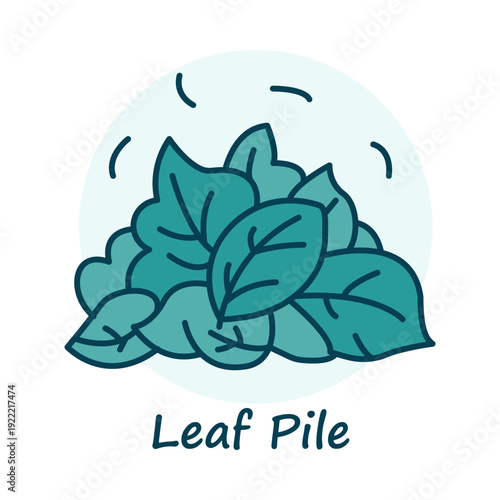 Leaf Compost Outline Icon – Organic Waste Recycling Line Vector