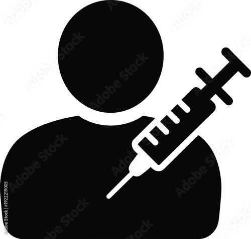 Syringe Injection into Cell or Tissue Medical Concept Iconography