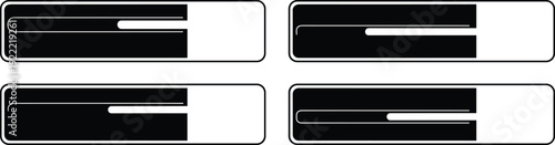 Loading progress bar collection user interface status indicators vector illustration set