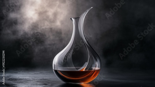 a wine decanteur on a black professional background