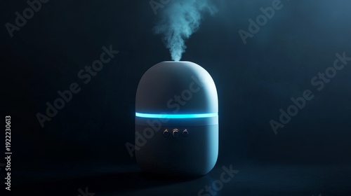 air diffuser with light up controls on dark background 