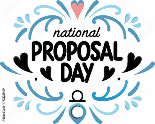 NATIONAL PROPOSAL DAY vector illustration isolated on white background