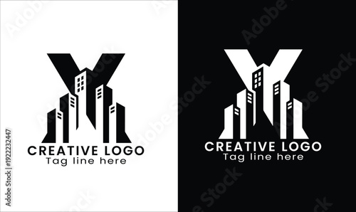 x letter real estate logo 