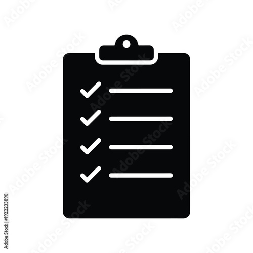 Inventory Checklist Clipboard Silhouette Icon