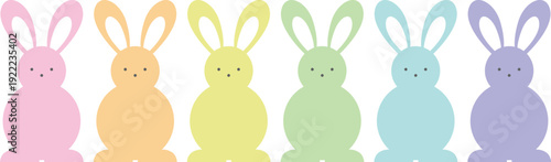 Cute Easter set. Spring collection of Bunny, flowers and seasonal decoration