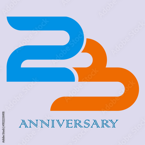The minimalist 23 logo, with the shape of the number 2 perfectly matching the number 3