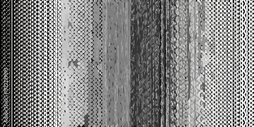 Abstract grayscale texture with repeating patterns and distorted elements