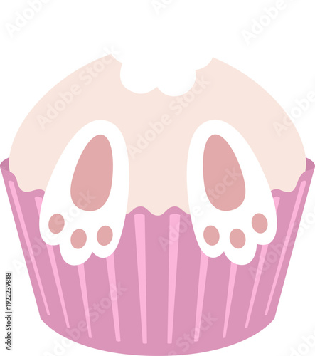 Cute Easter Bunny Butt Cupcakes Vector.
Adorable Bunny Tail Easter Cupcake Illustration.
Funny Easter Bunny Bottom Dessert Clipart.
Transparent background. svg.