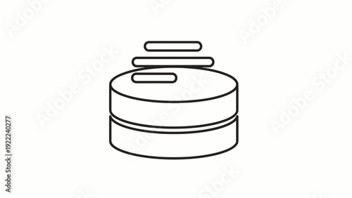 Simple Cream Jar Icon