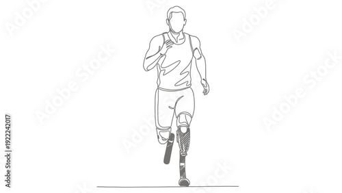 Disabled Athlete Running