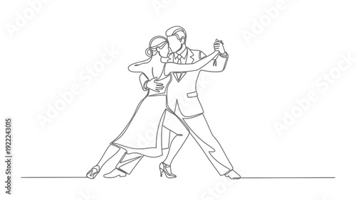 Couple Dancing Tango